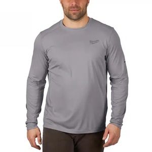 Milwaukee Gen II Men's Work Skin Large Gray Light Weight  Long-Sleeve T-Shirt